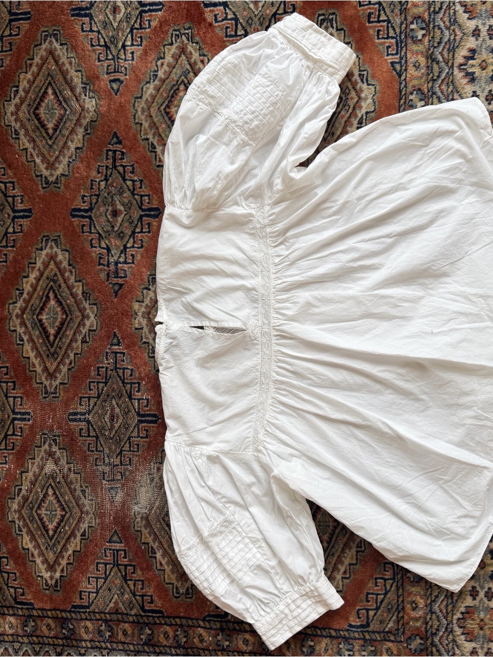 Zara White Lace-Trim Blouse - Picture 8 of 8
